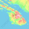 Mapa topográfico ᕿᑭᖅᑕᕐᔪᐊᖅ Big Island, altitude, relevo