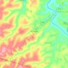 Mapa topográfico Viradouro, altitude, relevo