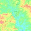 Mapa topográfico Rebouças, altitude, relevo