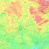 Mapa topográfico Mayenne, altitude, relevo