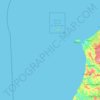 Mapa topográfico Zona de Proteção Especial das Ilhas Berlengas, altitude, relevo