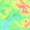 Mapa topográfico Algimia de Almonacid, altitude, relevo