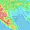 Mapa topográfico La Spezia, altitude, relevo