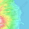 Mapa topográfico Telde, altitude, relevo