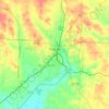 Mapa topográfico Nashville, altitude, relevo