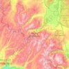 Mapa topográfico Hoover Wilderness, altitude, relevo