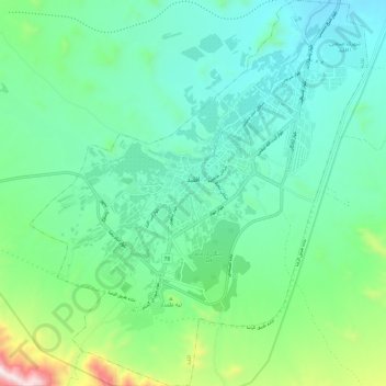 Mapa topográfico Eghlid, altitude, relevo