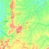 Mapa topográfico Jacaraci, altitude, relevo