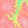 Mapa topográfico Aucara, altitude, relevo
