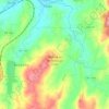 Mapa topográfico Alverca da Beira/Bouça Cova, altitude, relevo