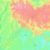 Mapa topográfico Itanhém, altitude, relevo