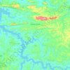 Mapa topográfico Campos Gerais, altitude, relevo