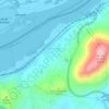 Mapa topográfico Lanhelas, altitude, relevo