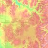 Mapa topográfico Parco nazionale di Yellowstone, altitude, relevo