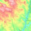 Mapa topográfico São Julião de Palácios, altitude, relevo