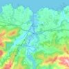 Mapa topográfico Navia, altitude, relevo