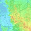 Mapa topográfico Brabantse Wal, altitude, relevo