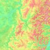 Mapa topográfico Alsace bossue, altitude, relevo