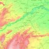 Mapa topográfico Morena, altitude, relevo