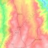 Mapa topográfico Azinhal, altitude, relevo