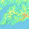 Mapa topográfico Biombo (região), altitude, relevo