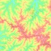 Mapa topográfico Inúbia Paulista, altitude, relevo
