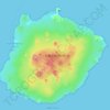 Mapa topográfico Isla Floreana, altitude, relevo