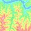 Mapa topográfico Santo Inácio, altitude, relevo