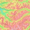 Mapa topográfico Verwall Alps, altitude, relevo