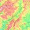 Mapa topográfico Alto Tâmega, altitude, relevo