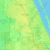 Mapa topográfico Palm Bay, altitude, relevo