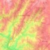 Mapa topográfico Wake Forest, altitude, relevo