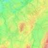 Mapa topográfico Burgund, altitude, relevo