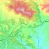 Mapa topográfico Palheiros, altitude, relevo