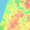 Mapa topográfico São João das Lampas e Terrugem, altitude, relevo