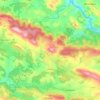 Mapa topográfico Fabas, altitude, relevo