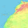 Mapa topográfico Marrocos, altitude, relevo
