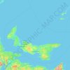 Mapa topográfico Prince Edward Island, altitude, relevo
