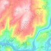 Mapa topográfico Lousa, altitude, relevo