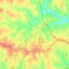 Mapa topográfico Elon, altitude, relevo