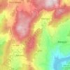 Mapa topográfico Luzim e Vila Cova, altitude, relevo