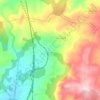 Mapa topográfico San Cosmede de Cusanca, altitude, relevo
