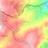 Mapa topográfico Pópulo, altitude, relevo