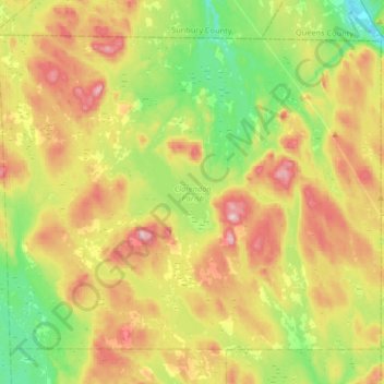 Mapa topográfico Clarendon Parish, altitude, relevo