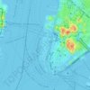 Mapa topográfico Battery Park City, altitude, relevo