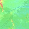 Mapa topográfico El Retorno, altitude, relevo