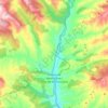 Mapa topográfico Puente de Montañana / Pont de Montanyana, altitude, relevo