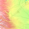 Mapa topográfico Luena, altitude, relevo