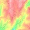 Mapa topográfico Valverde, altitude, relevo