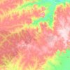 Mapa topográfico Coribe, altitude, relevo